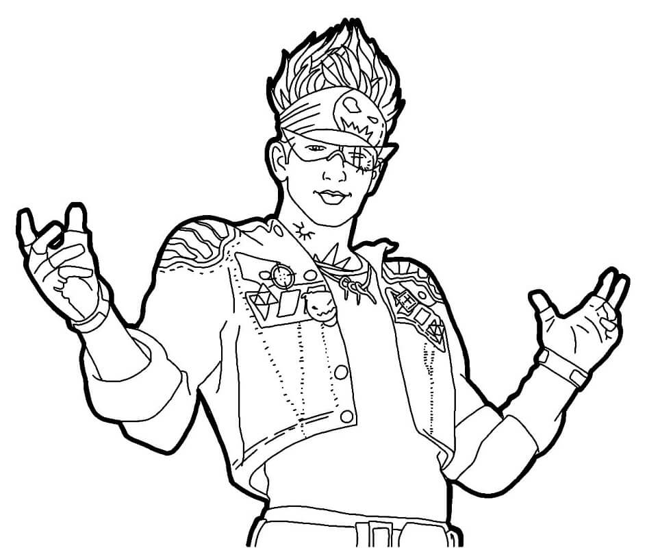 Desenho de Free Fire Fácil para Imprimir