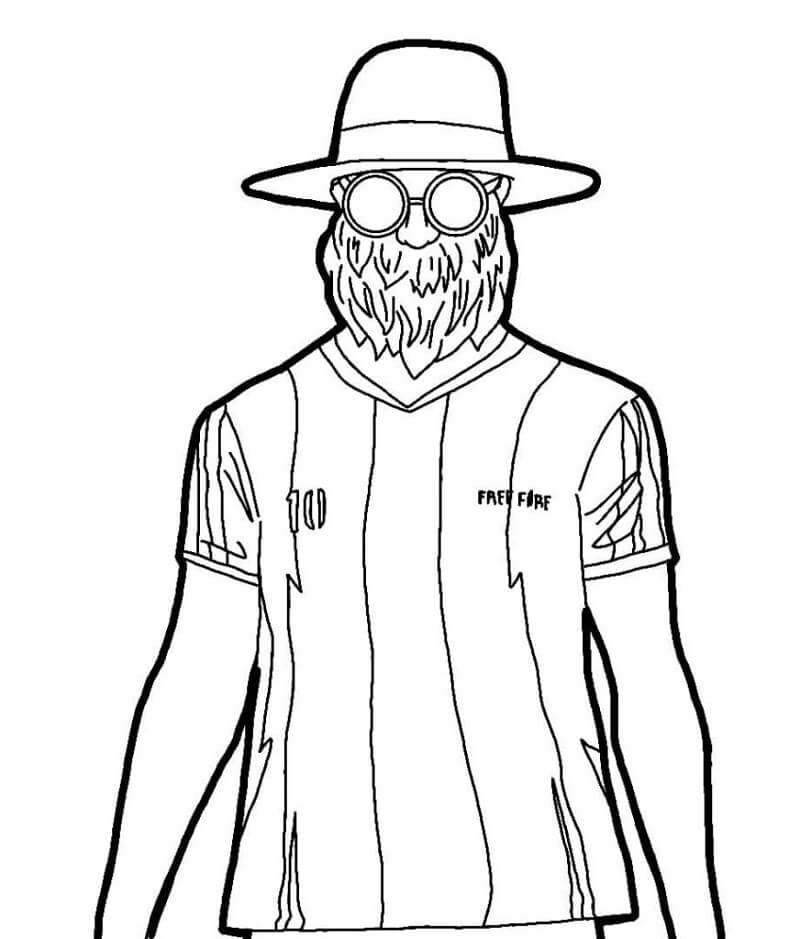 Desenho de Free Fire Fofo para Colorir Pdf