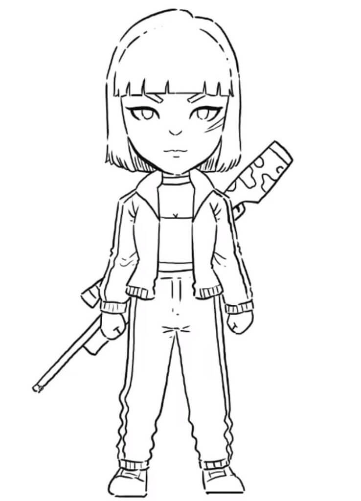 Desenho de Free Fire Infantil para Imprimir