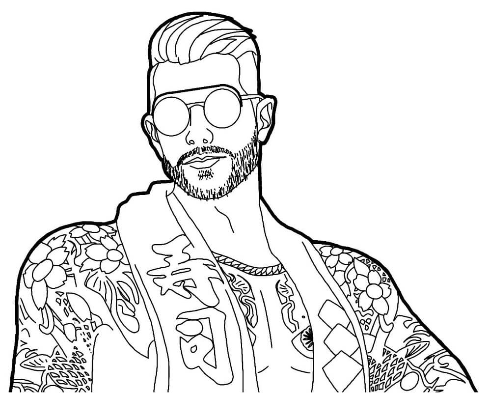 Desenho de Free Fire para Pintar Giz de Cera