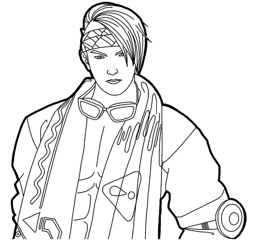 Desenho de Free Fire Skin para Imprimir