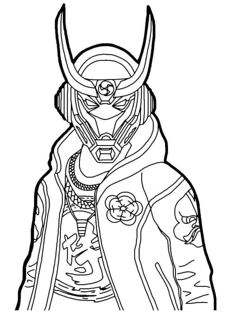 Desenho Fiery Free Fire para Colorir
