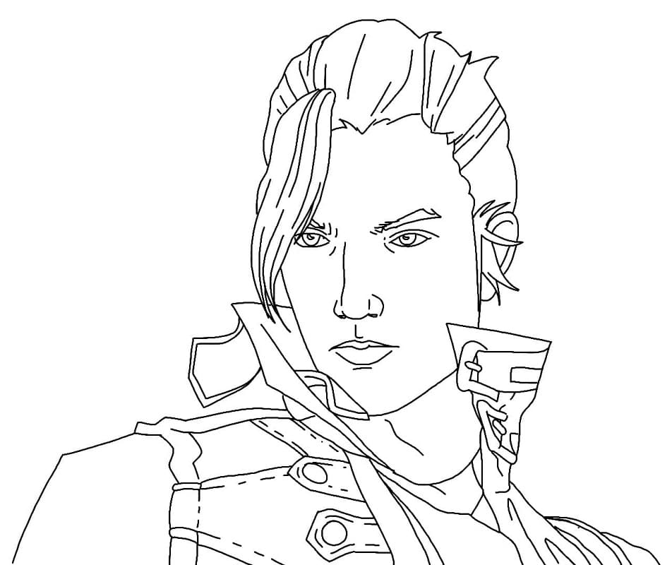 Desenho Hayato Free Fire para Colorir