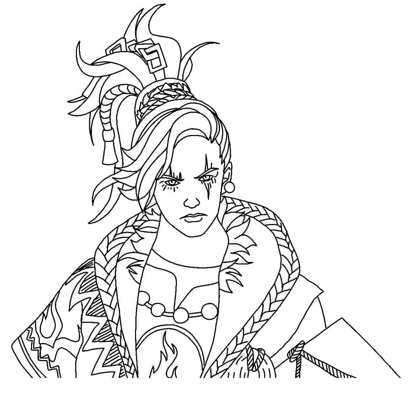 Desenho Oni Soulseeker Free Fire para Colorir
