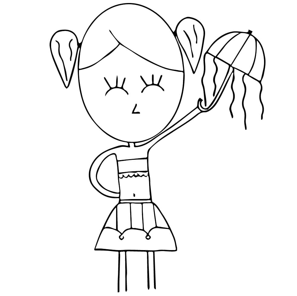 Desenho de Frevo Imprimivel Grátis para Crianças para Colorir
