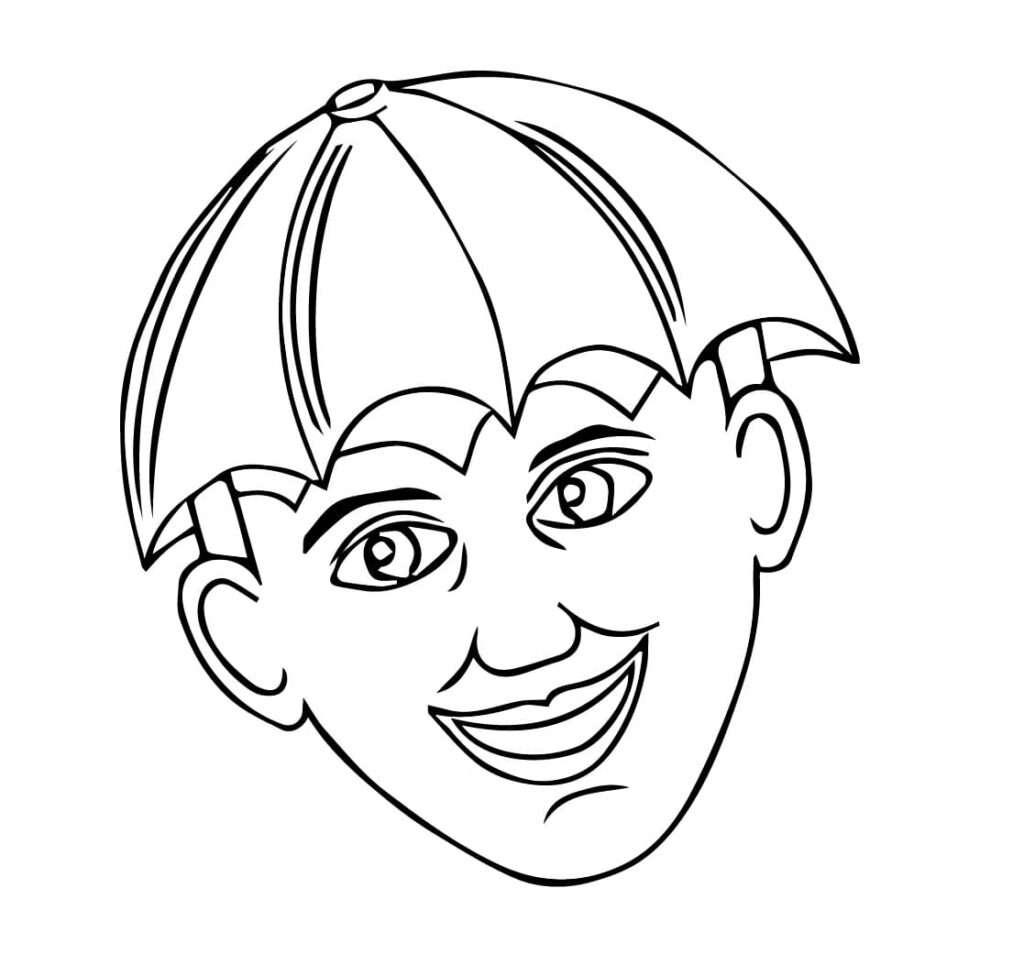 Desenho de Frevo Imprimivel Grátis para Colorir