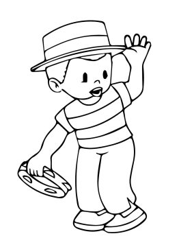 Desenho de Frevo para crianças de 3 Ano para Colorir