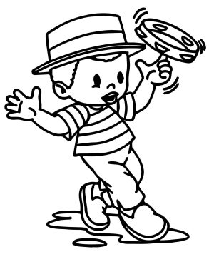 Desenho de Frevo para crianças de 6 Ano para Colorir