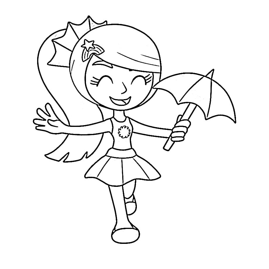 Desenho de Imagem de Frevo para Colorir