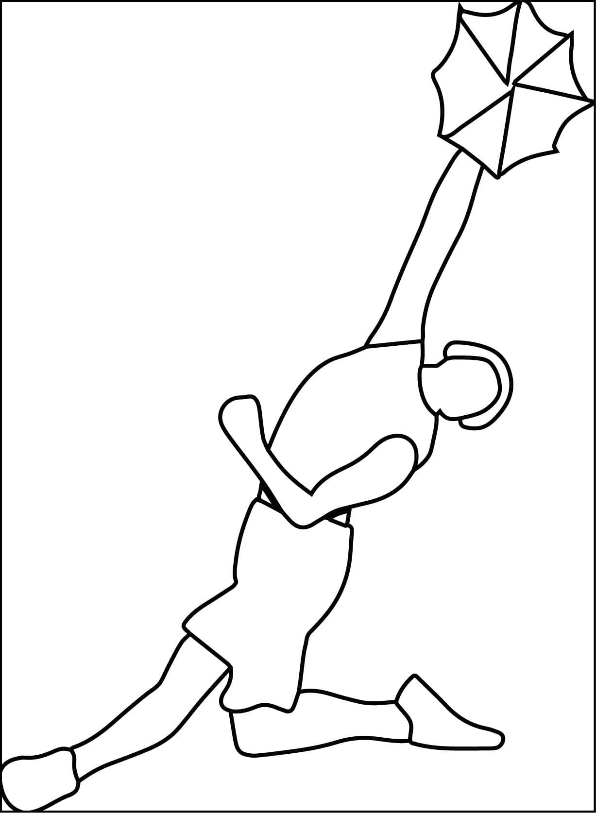 Desenho de Pintura de Frevo para Colorir
