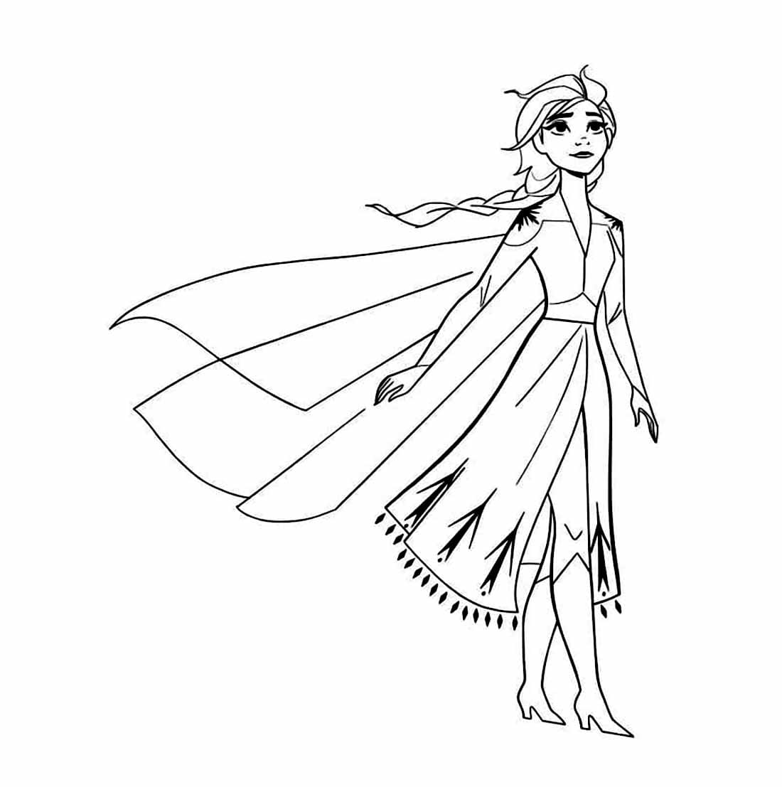 Desenho de Coração Frio de Frozen para Colorir