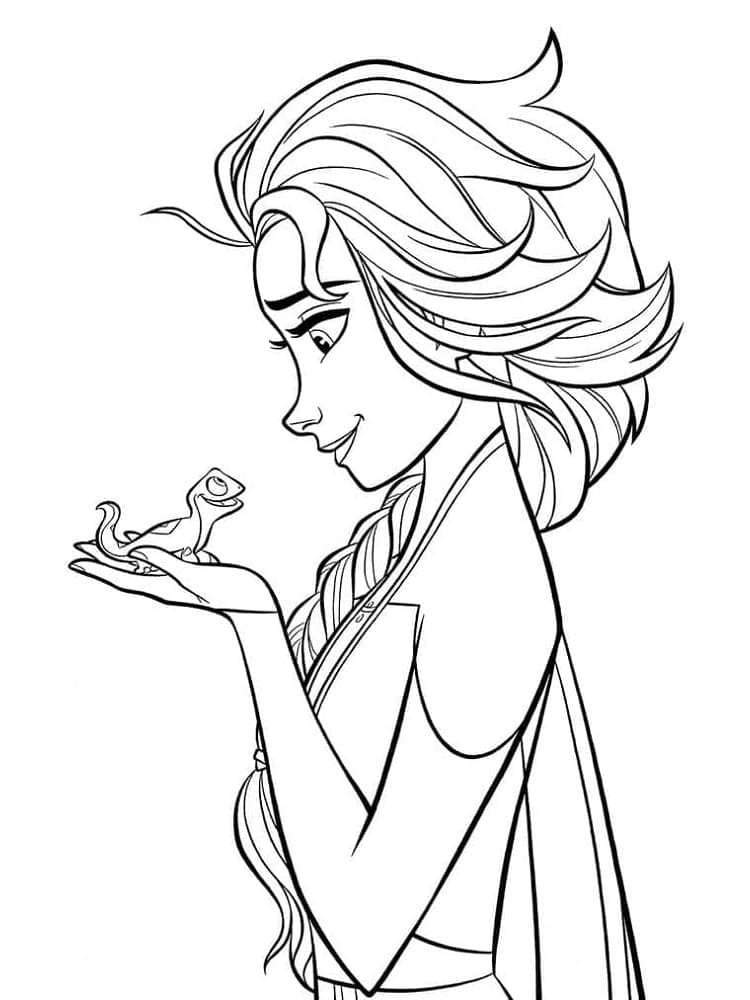 Desenho de Elsa e Bruni para Colorir