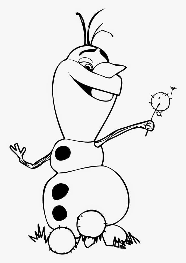 Desenho de Olaf de Disney Frozen para Colorir