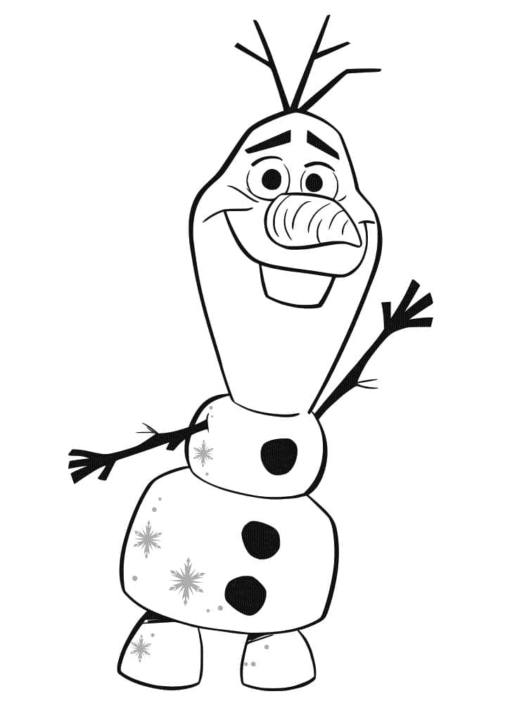 Desenho de Olaf de Frozen para Colorir
