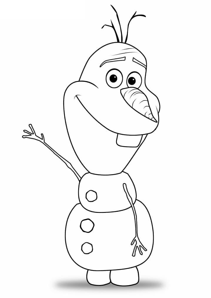 Desenho de Olaf Fofo para Colorir