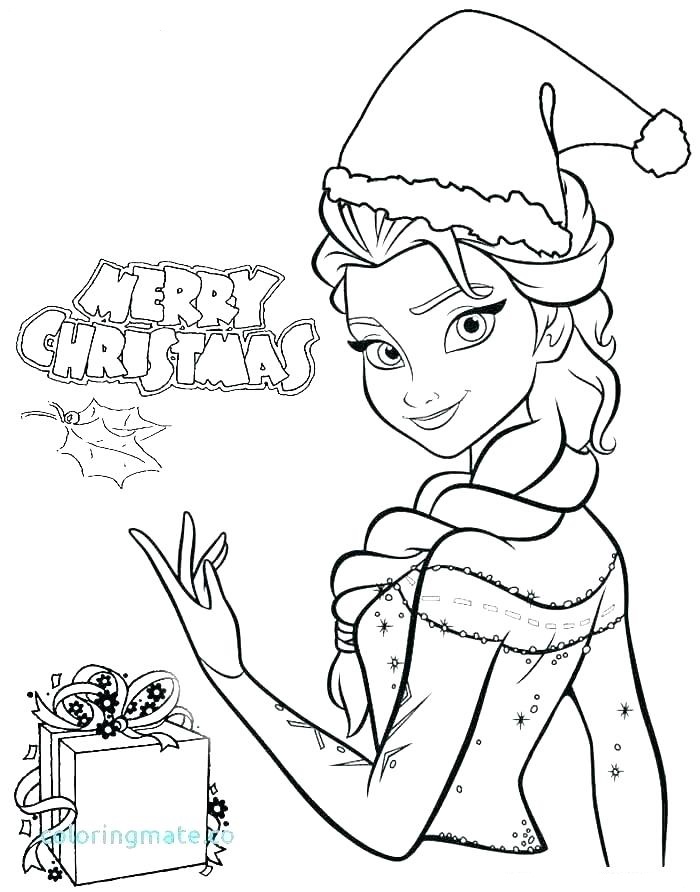 Desenho Natalino de Frozen para Colorir Grátis