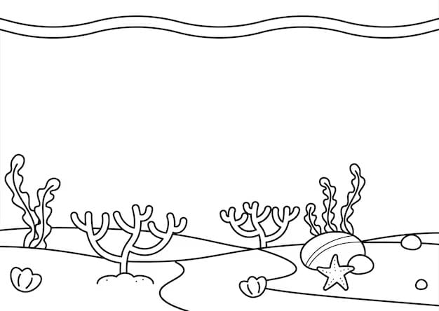 Desenho de Foto do Fundo do Mar para Colorir