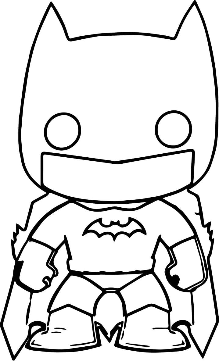 Desenho de Batman Funko Pop para Colorir