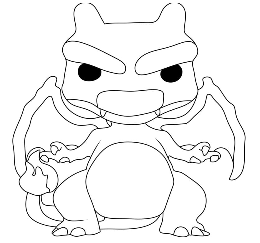 Desenho de Charizard Funko Pop para Colorir