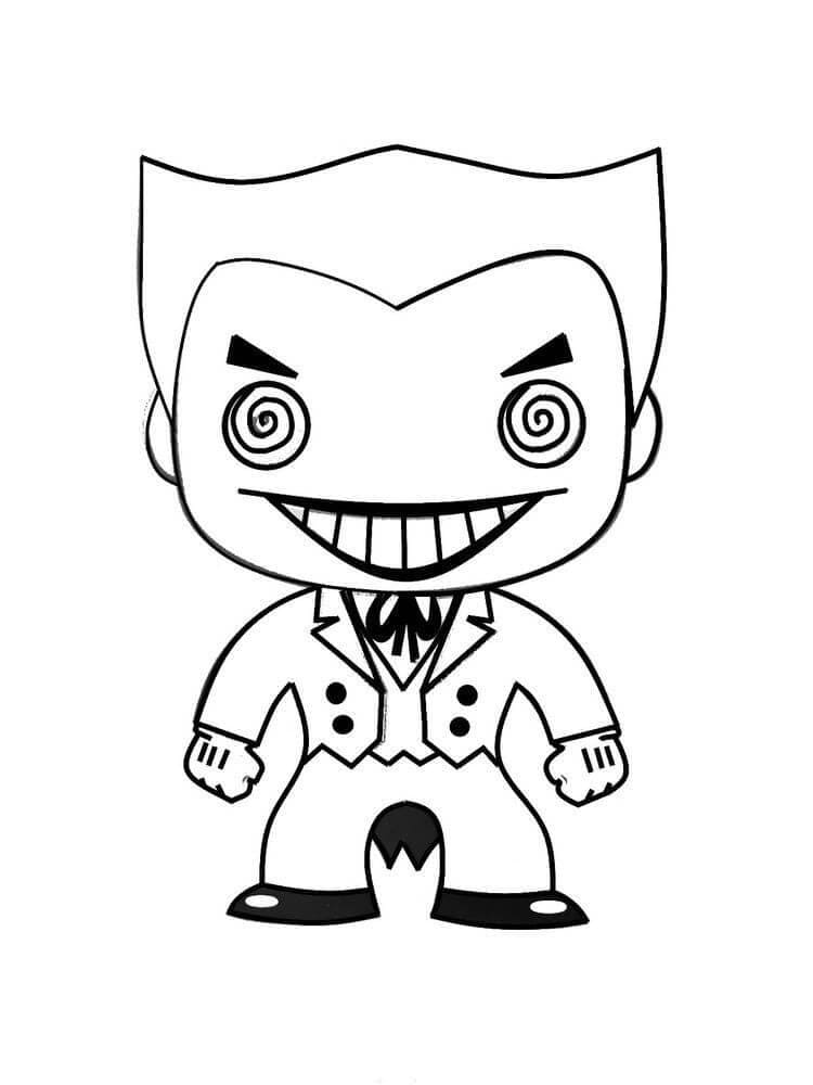 Desenho de Coringa Funko Pop para Colorir