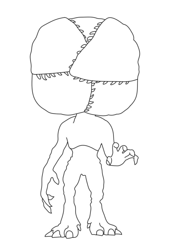 Desenho de Demogorgon Funko Pop para Colorir