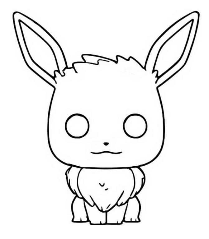Desenho de Eevee Funko Pop para Colorir