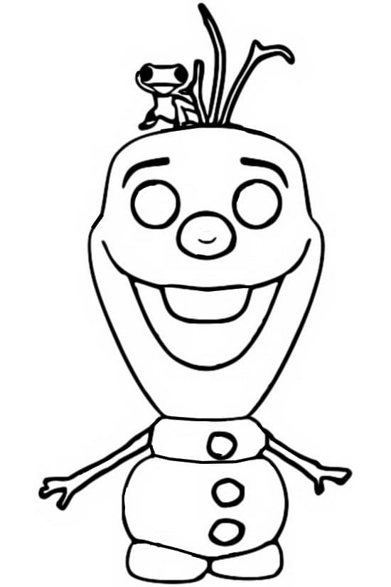 Desenho de Olaf Funko Pop para Colorir