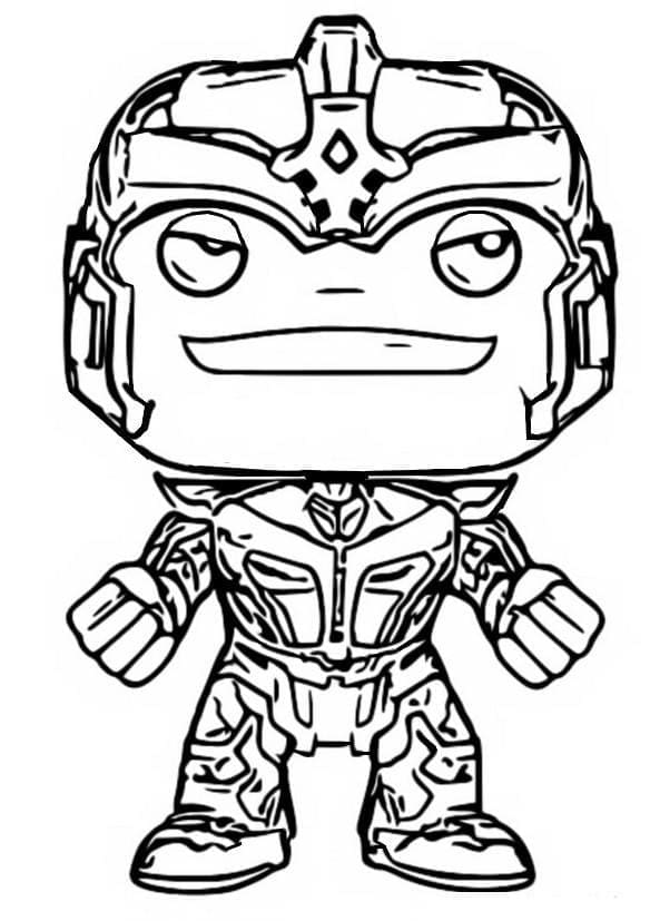 Desenho de Thanos Funko Pop para Colorir
