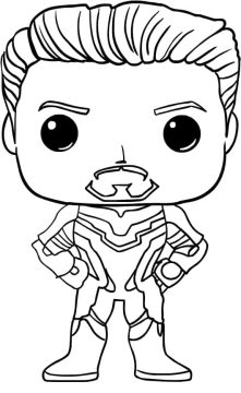 Desenho de Tony Stark Funko Pop para Colorir
