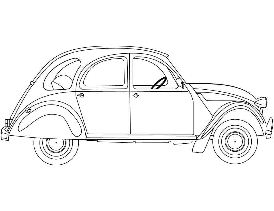 Desenho de Fusca para Colorir Pdf