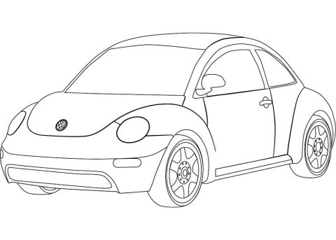 Desenho Volkswagen Beetle para Colorir
