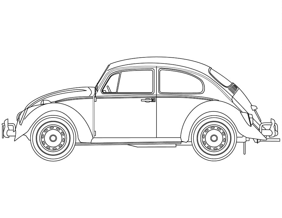 Desenho Volkswagen Fusca para Colorir