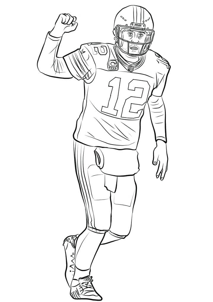 Desenho de Aaron Rodgers para Colorir