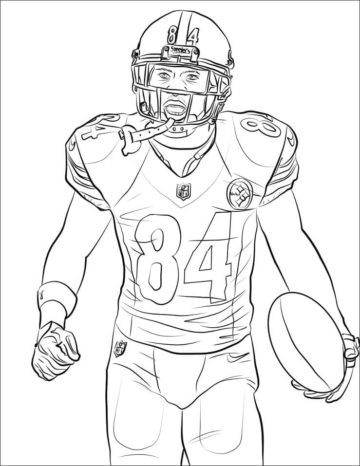 Desenho de Antônio Brown para Colorir