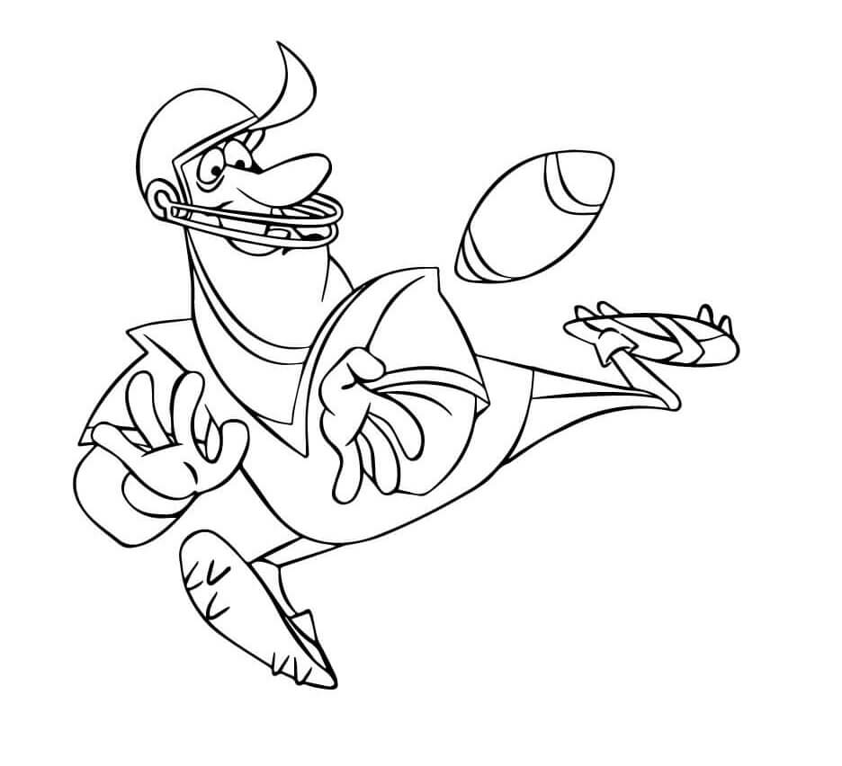Desenho de Jogador de Futebol Americano para Colorir