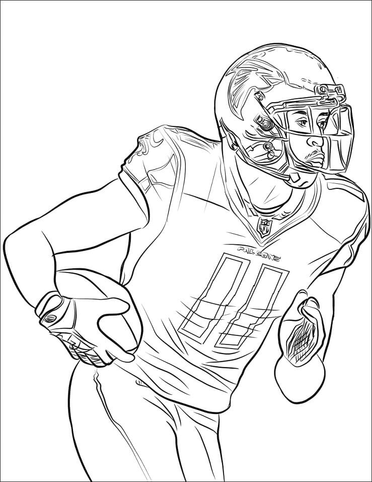 Desenho de Julio Jones para Colorir