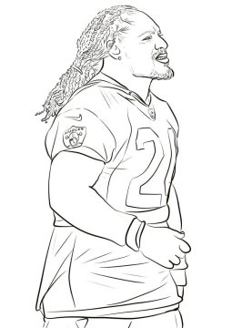 Desenho de Marshawn Lynch para Colorir