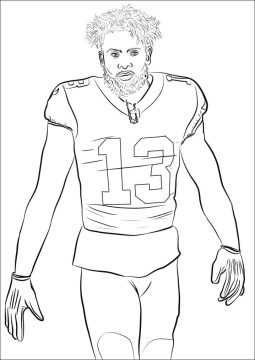 Desenho de Odell Beckham Jr para Colorir