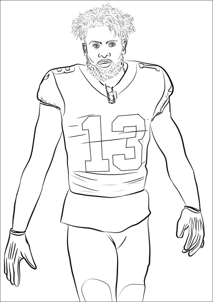Desenho de Odell Beckham Jr para Colorir
