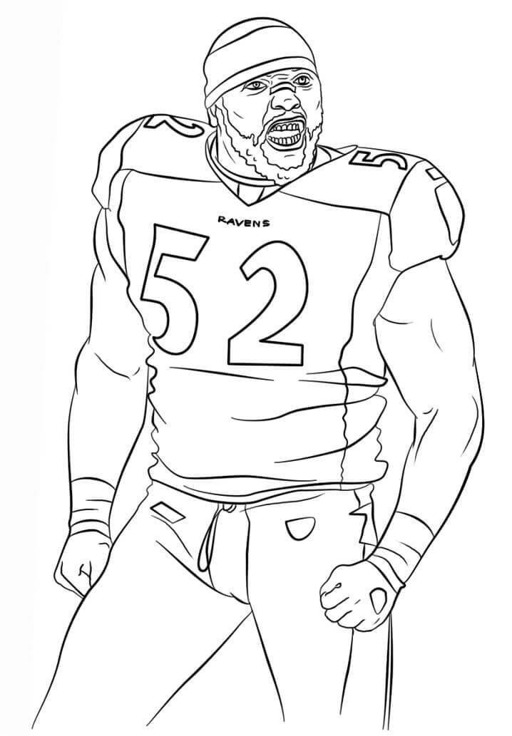Desenho de Ray Lewis para Colorir