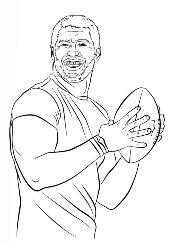 Desenho de Tim Tebow para Colorir