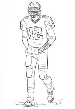 Desenho de Tom Brady para Colorir