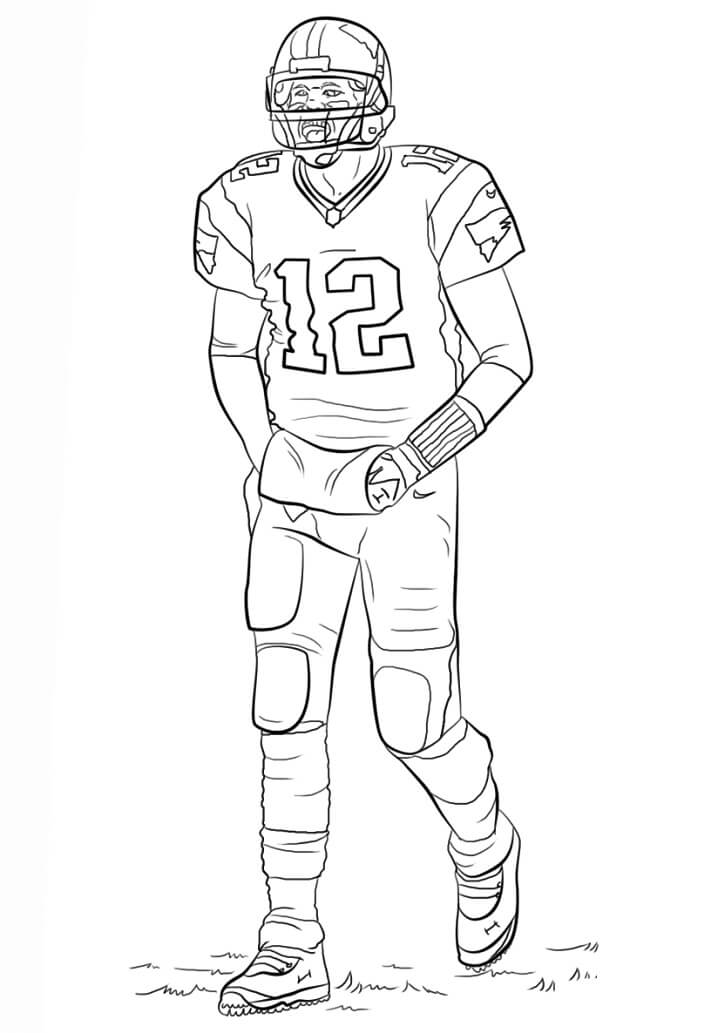 Desenho de Tom Brady para Colorir