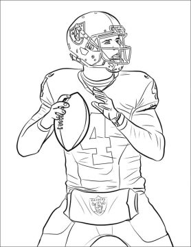 Desenho Derek Carr para Colorir