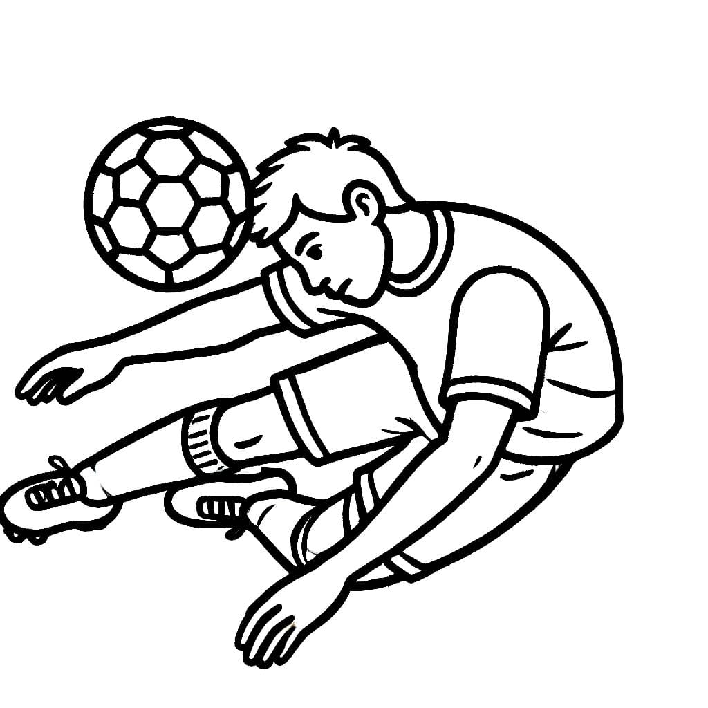 Desenho de Bom Jogador de Futebol para Colorir