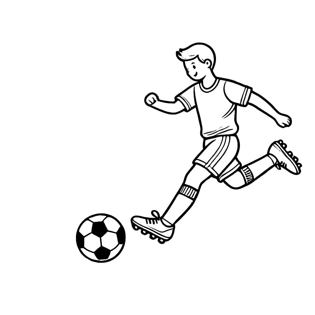 Desenho de Jogador de Futebol para Colorir