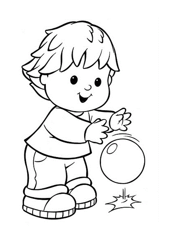 Baixar Desenho em Pdf de Criança Jogando Futebol para Colorir