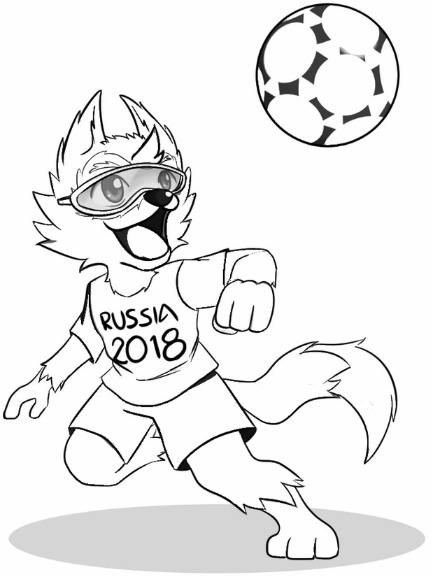Colorir Desenho de Mascotzabivaka em Pdf
