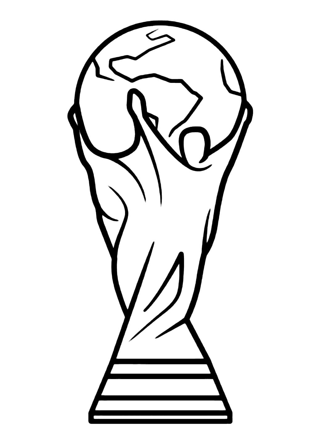 Desenho de Taça da Copa do Mundo para Colorir