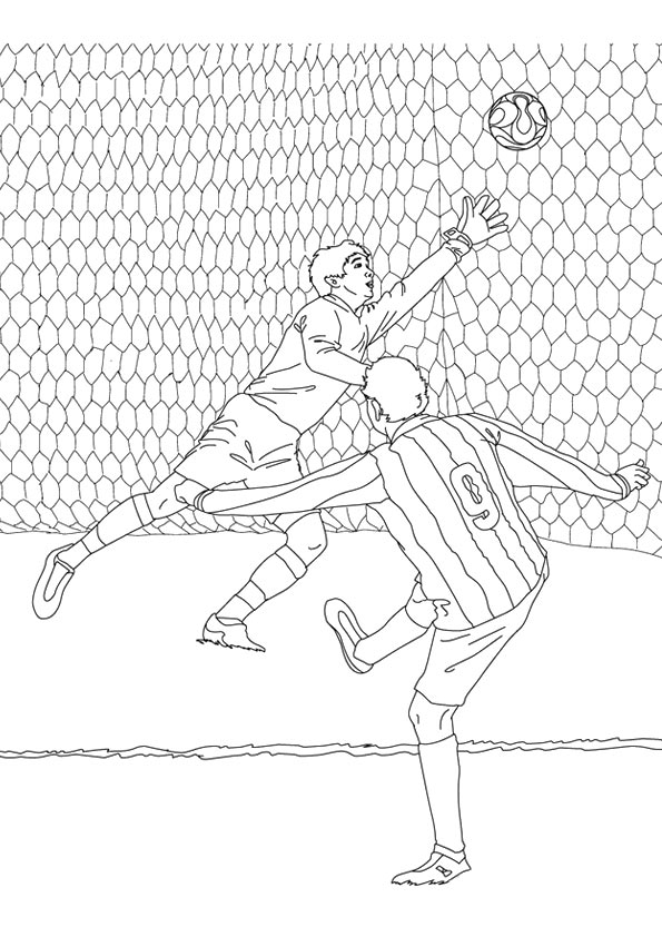 Desenho de Cobrança de Penalty para Colorir